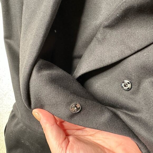 VENUS Black Wrap-Style Jumpsuit with Tapered Legs - Picture 7 of 8